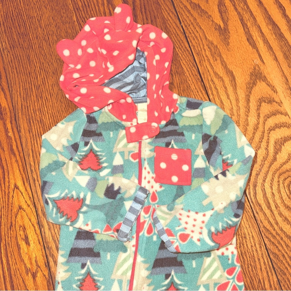 Matilda Jane Christmas Holiday Pajamas Sz 12-18 mos Hooded AU - Picture 3 of 5